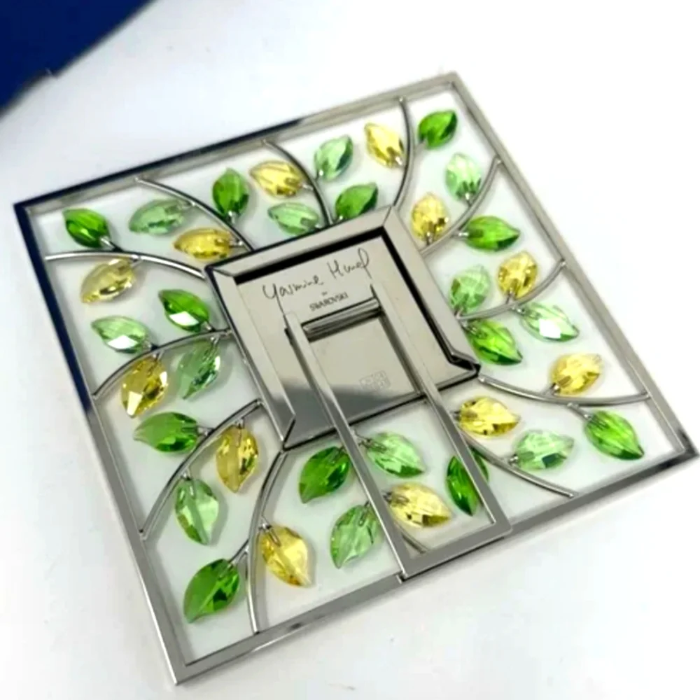 Yasmine Hurel for Swarovski Crystal Leaves Square Picture Frame